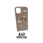 Cover brand Nike beige per iphone