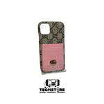 cover gucci con taschino rosa per iPhone