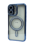 Cover Blue con Magsafe Glitterato e Bordi Brillantinati